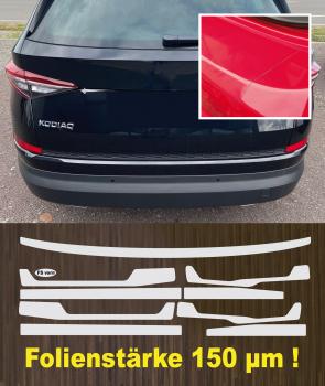 Lackschutzfolien-Komplett-Set für  Ladekante und Türeinstiege Einstiegsleisten für Skoda Kodiaq 2021 - 2024